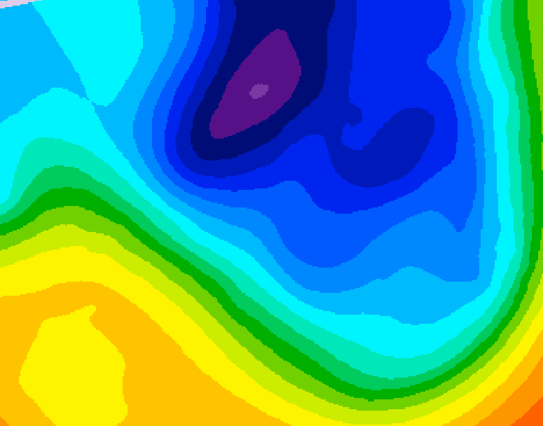 GDPS 500 millibar geopotential height 114 hour forecast chart for Canada based on 2024/11/29 0000Z data