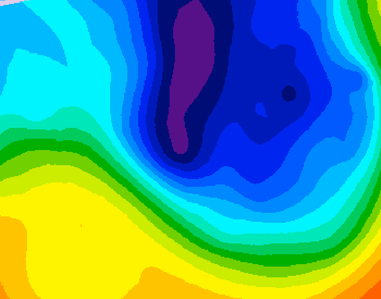 GDPS 500 millibar geopotential height 132 hour forecast chart for Canada based on 2024/11/29 0000Z data