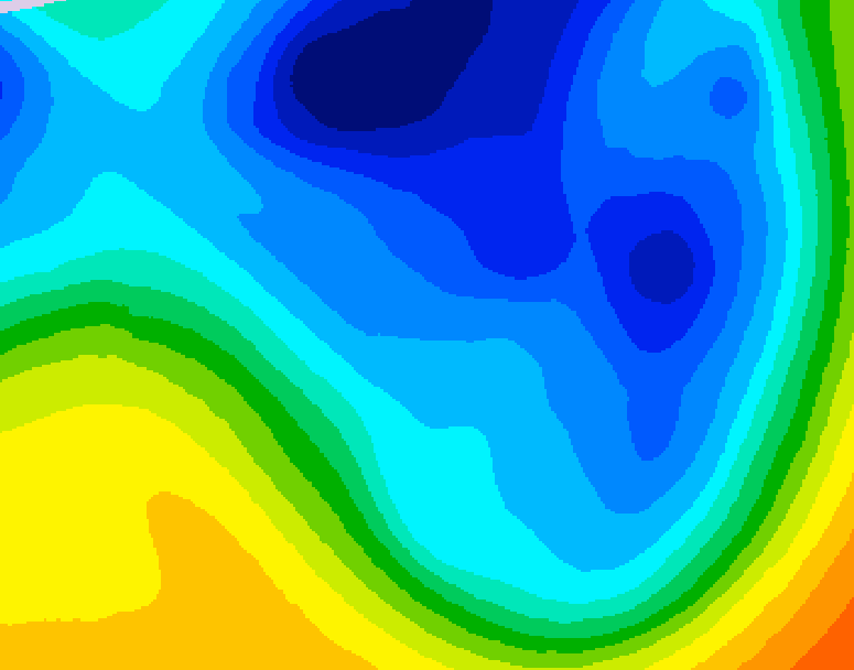 GDPS 500 millibar geopotential height 072 hour forecast chart for Canada based on 2024/11/29 1200Z data