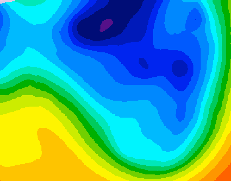 GDPS 500 millibar geopotential height 078 hour forecast chart for Canada based on 2024/11/29 1200Z data