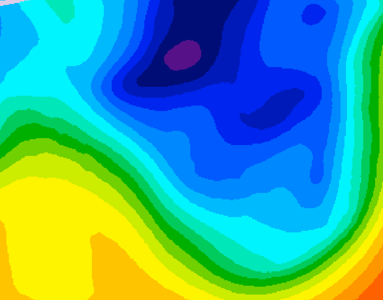 GDPS 500 millibar geopotential height 096 hour forecast chart for Canada based on 2024/11/29 1200Z data