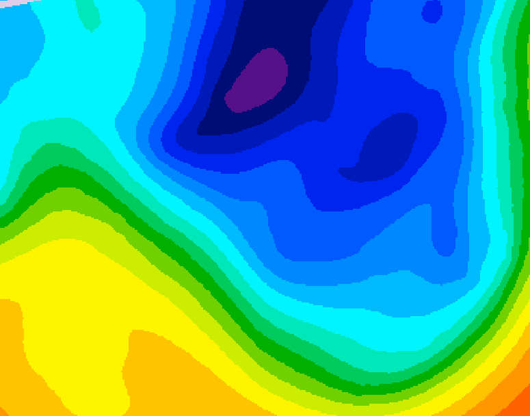 GDPS 500 millibar geopotential height 102 hour forecast chart for Canada based on 2024/11/29 1200Z data