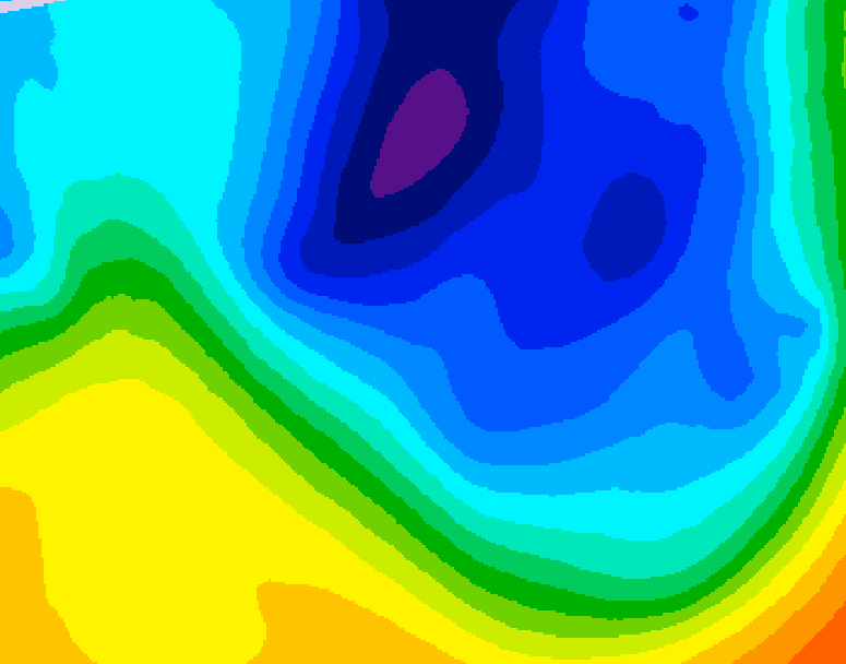 GDPS 500 millibar geopotential height 108 hour forecast chart for Canada based on 2024/11/29 1200Z data