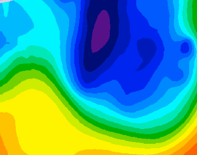 GDPS 500 millibar geopotential height 120 hour forecast chart for Canada based on 2024/11/29 1200Z data