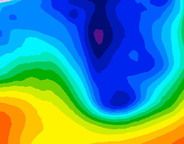 GDPS 500 millibar geopotential height 150 hour forecast chart for Canada based on 2024/11/29 1200Z data