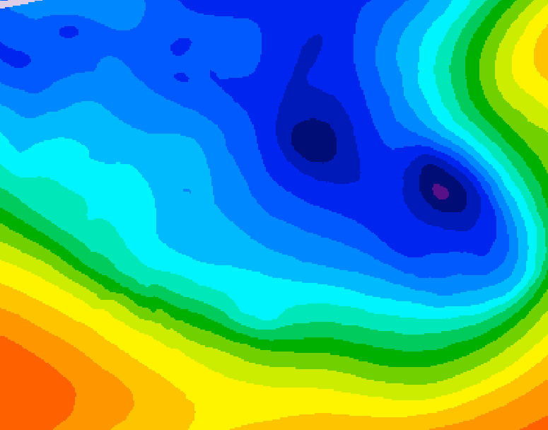 GDPS 500 millibar geopotential height 198 hour forecast chart for Canada based on 2024/11/29 1200Z data