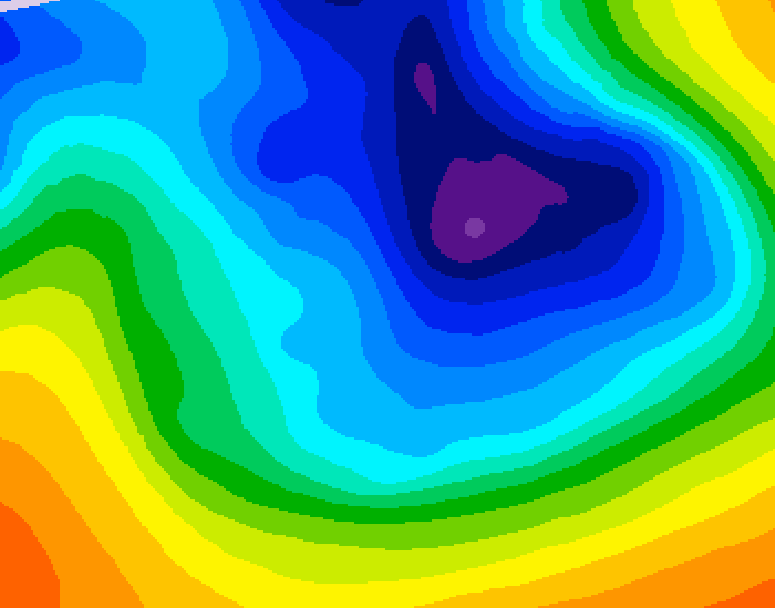 GDPS 500 millibar geopotential height 222 hour forecast chart for Canada based on 2024/11/29 1200Z data