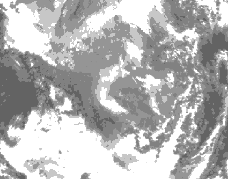 GDPS total cloud 108 hour forecast chart for Canada based on 2024/11/29 0000Z data