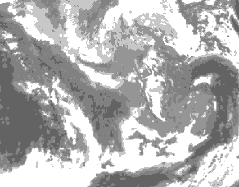 GDPS total cloud 186 hour forecast chart for Canada based on 2024/11/29 0000Z data