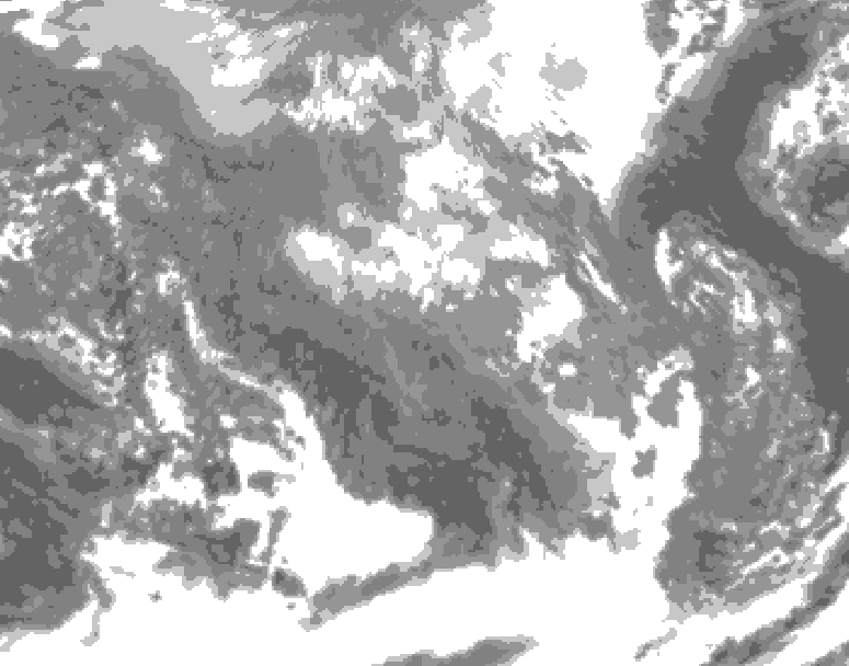 GDPS total cloud 198 hour forecast chart for Canada based on 2024/11/29 1200Z data