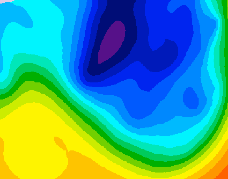 GDPS 500 millibar geopotential height 096 hour forecast chart for Canada based on 2024/11/30 0000Z data