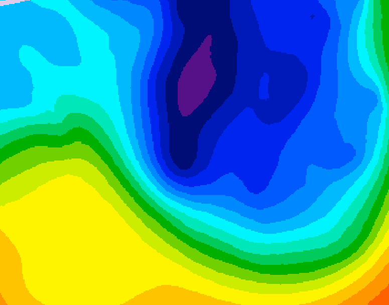 GDPS 500 millibar geopotential height 108 hour forecast chart for Canada based on 2024/11/30 0000Z data