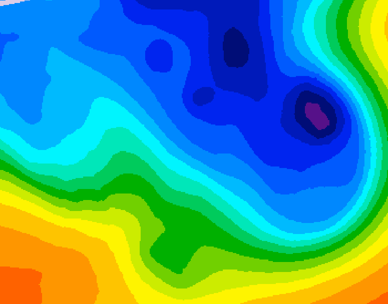 GDPS 500 millibar geopotential height 186 hour forecast chart for Canada based on 2024/11/30 0000Z data