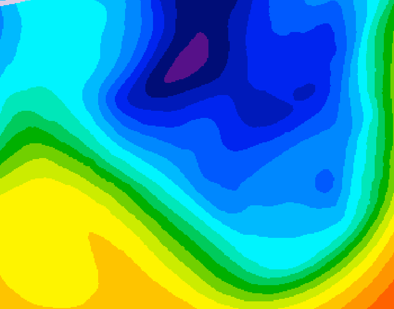 GDPS 500 millibar geopotential height 072 hour forecast chart for Canada based on 2024/11/30 1200Z data