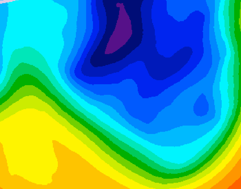 GDPS 500 millibar geopotential height 078 hour forecast chart for Canada based on 2024/11/30 1200Z data