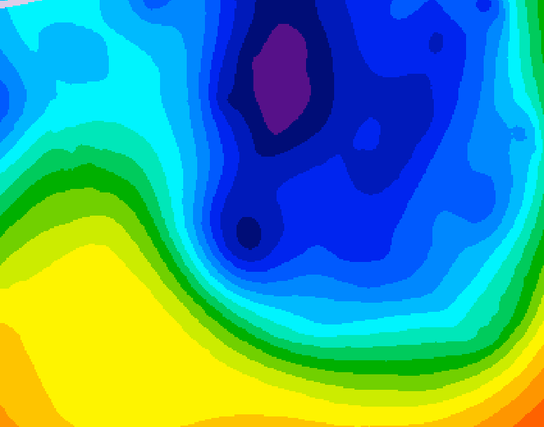 GDPS 500 millibar geopotential height 096 hour forecast chart for Canada based on 2024/11/30 1200Z data