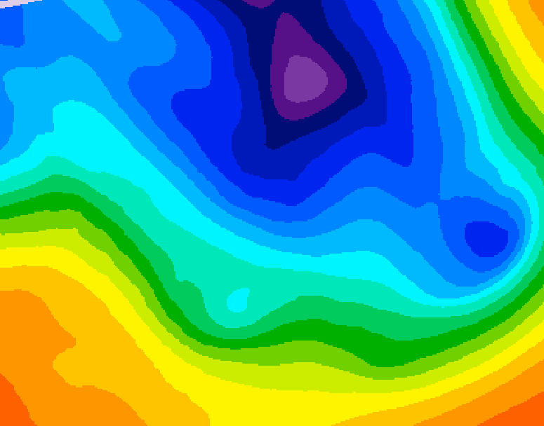 GDPS 500 millibar geopotential height 198 hour forecast chart for Canada based on 2024/11/30 1200Z data