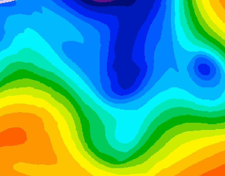 GDPS 500 millibar geopotential height 222 hour forecast chart for Canada based on 2024/11/30 1200Z data