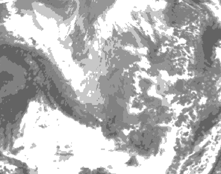 GDPS total cloud 108 hour forecast chart for Canada based on 2024/11/30 0000Z data