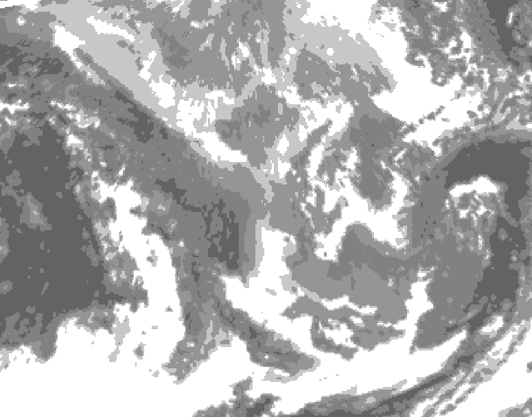 GDPS total cloud 162 hour forecast chart for Canada based on 2024/11/30 0000Z data