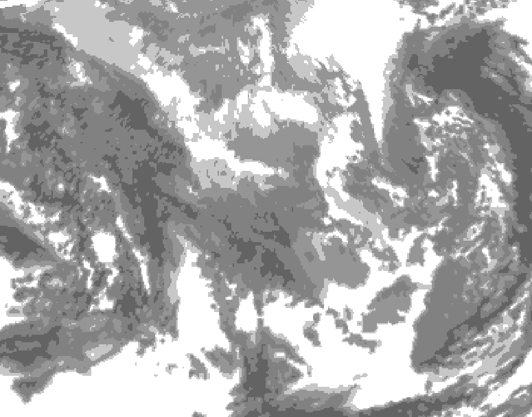 GDPS total cloud 186 hour forecast chart for Canada based on 2024/11/30 0000Z data