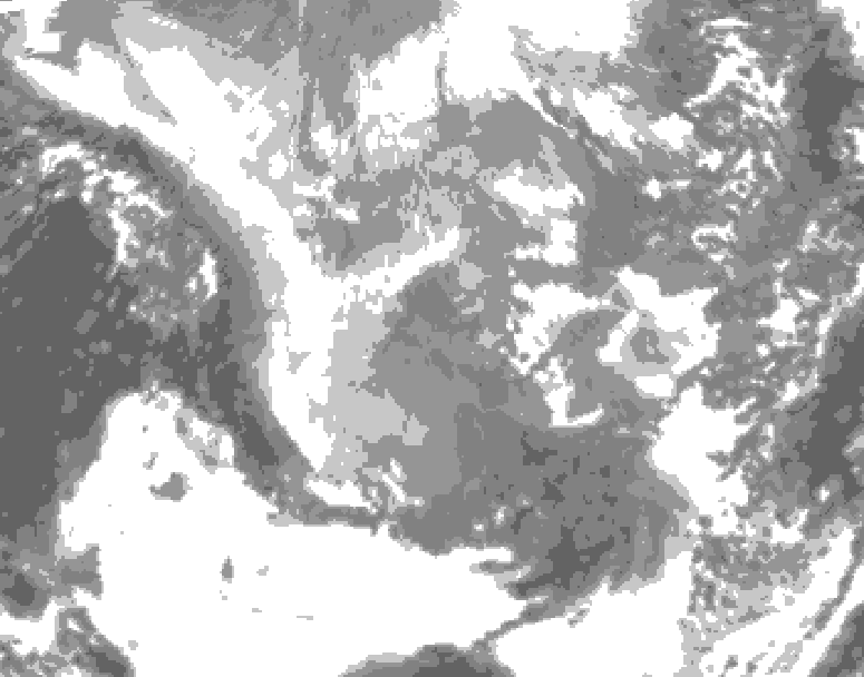 GDPS total cloud 102 hour forecast chart for Canada based on 2024/11/30 1200Z data