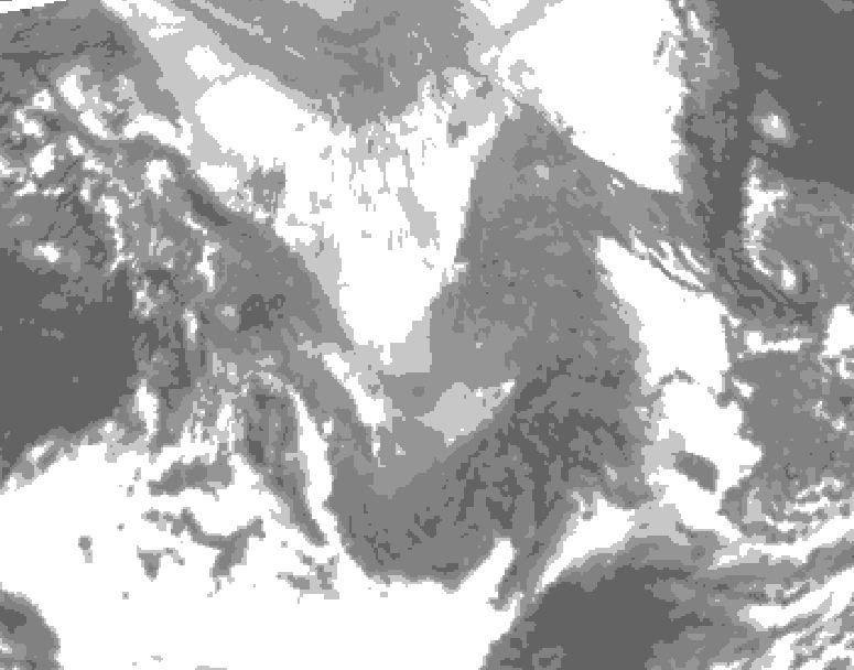 GDPS total cloud 222 hour forecast chart for Canada based on 2024/11/30 1200Z data