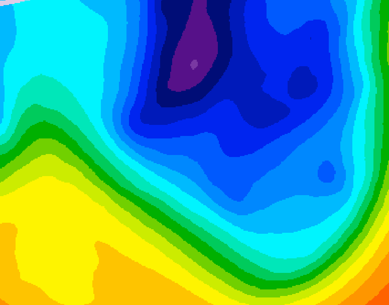 GDPS 500 millibar geopotential height 066 hour forecast chart for Canada based on 2024/12/01 0000Z data