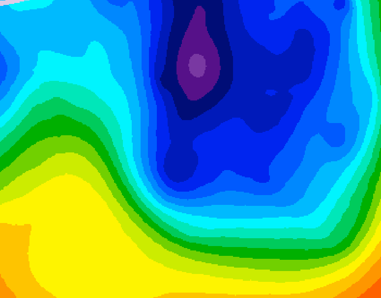 GDPS 500 millibar geopotential height 084 hour forecast chart for Canada based on 2024/12/01 0000Z data