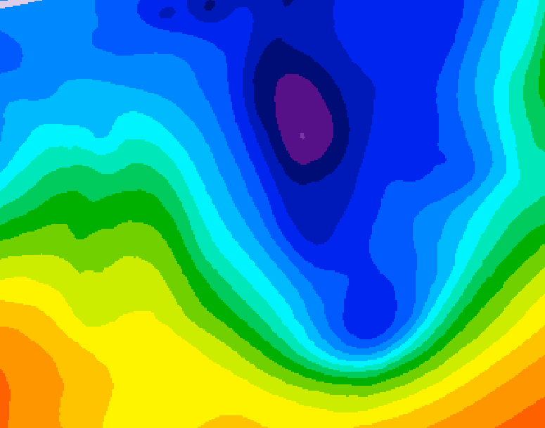 GDPS 500 millibar geopotential height 114 hour forecast chart for Canada based on 2024/12/01 0000Z data