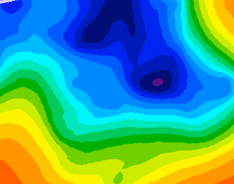 GDPS 500 millibar geopotential height 186 hour forecast chart for Canada based on 2024/12/01 0000Z data