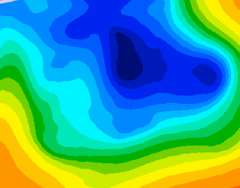 GDPS 500 millibar geopotential height 174 hour forecast chart for Canada based on 2024/12/01 1200Z data