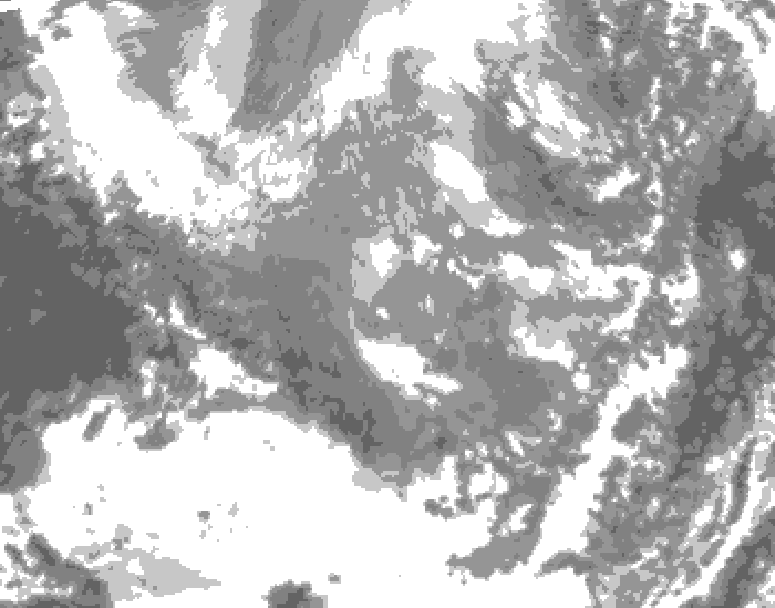 GDPS total cloud 048 hour forecast chart for Canada based on 2024/12/01 1200Z data