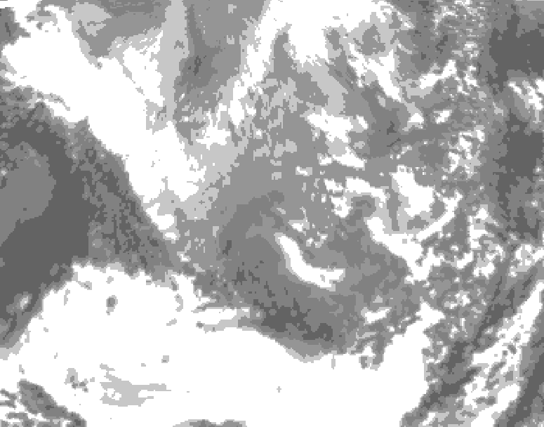 GDPS total cloud 060 hour forecast chart for Canada based on 2024/12/01 1200Z data