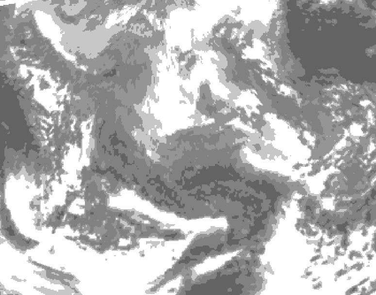 GDPS total cloud 174 hour forecast chart for Canada based on 2024/12/01 1200Z data