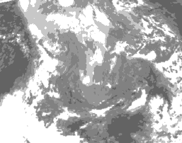 GDPS total cloud 198 hour forecast chart for Canada based on 2024/12/01 1200Z data