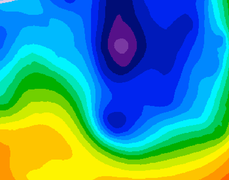 GDPS 500 millibar geopotential height 066 hour forecast chart for Canada based on 2024/12/02 0000Z data