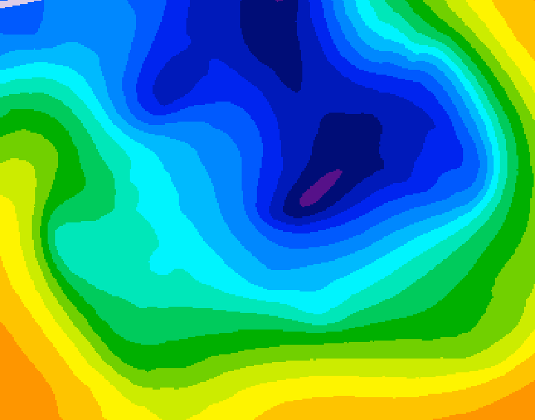 GDPS 500 millibar geopotential height 162 hour forecast chart for Canada based on 2024/12/02 0000Z data