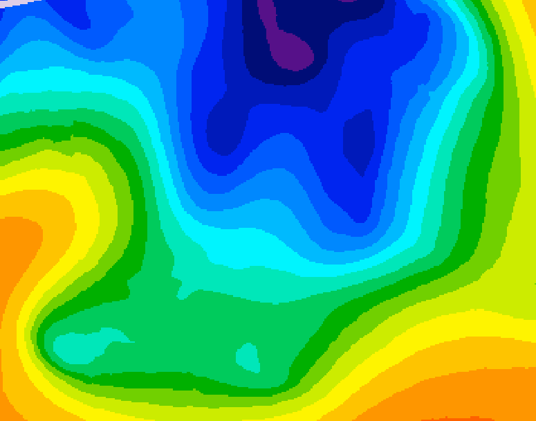 GDPS 500 millibar geopotential height 186 hour forecast chart for Canada based on 2024/12/02 0000Z data