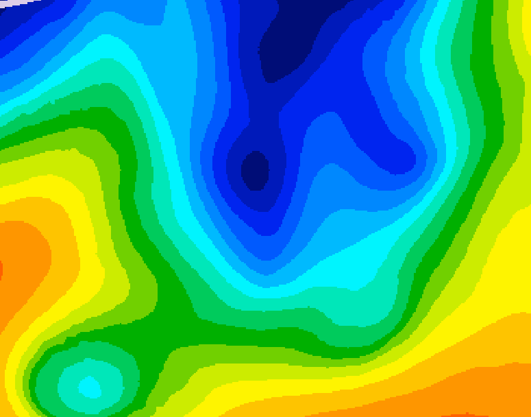 GDPS 500 millibar geopotential height 210 hour forecast chart for Canada based on 2024/12/02 0000Z data