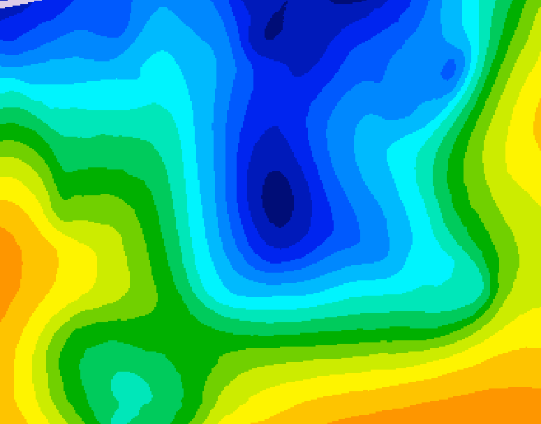 GDPS 500 millibar geopotential height 234 hour forecast chart for Canada based on 2024/12/02 0000Z data