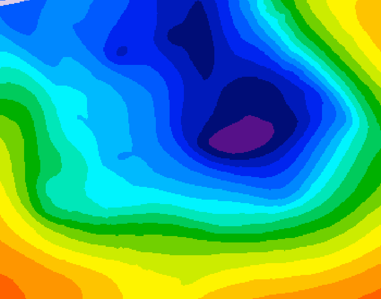 GDPS 500 millibar geopotential height 138 hour forecast chart for Canada based on 2024/12/02 1200Z data