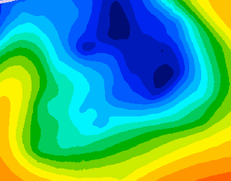 GDPS 500 millibar geopotential height 156 hour forecast chart for Canada based on 2024/12/02 1200Z data