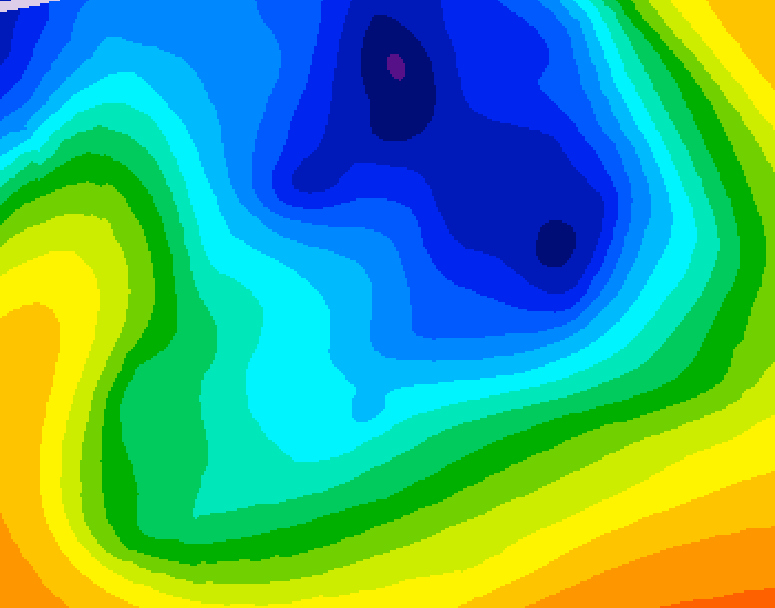 GDPS 500 millibar geopotential height 162 hour forecast chart for Canada based on 2024/12/02 1200Z data