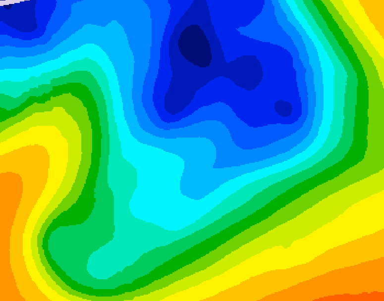 GDPS 500 millibar geopotential height 174 hour forecast chart for Canada based on 2024/12/02 1200Z data