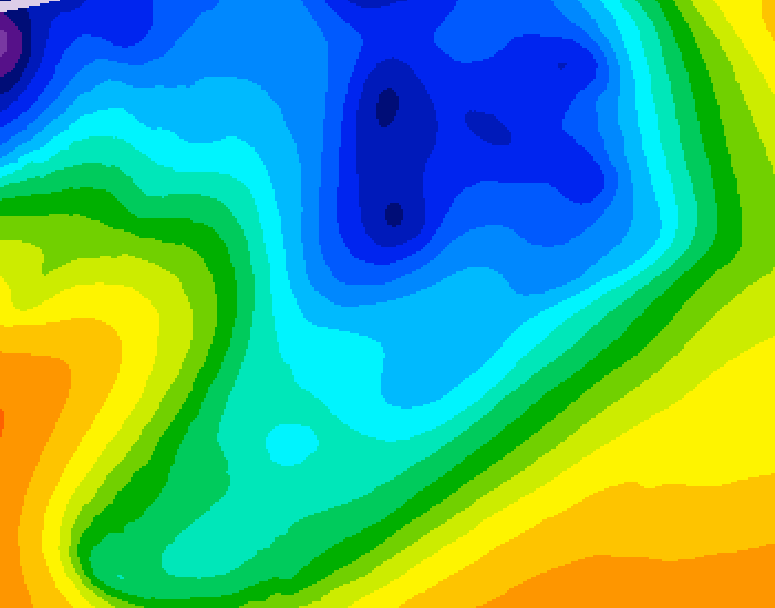 GDPS 500 millibar geopotential height 186 hour forecast chart for Canada based on 2024/12/02 1200Z data