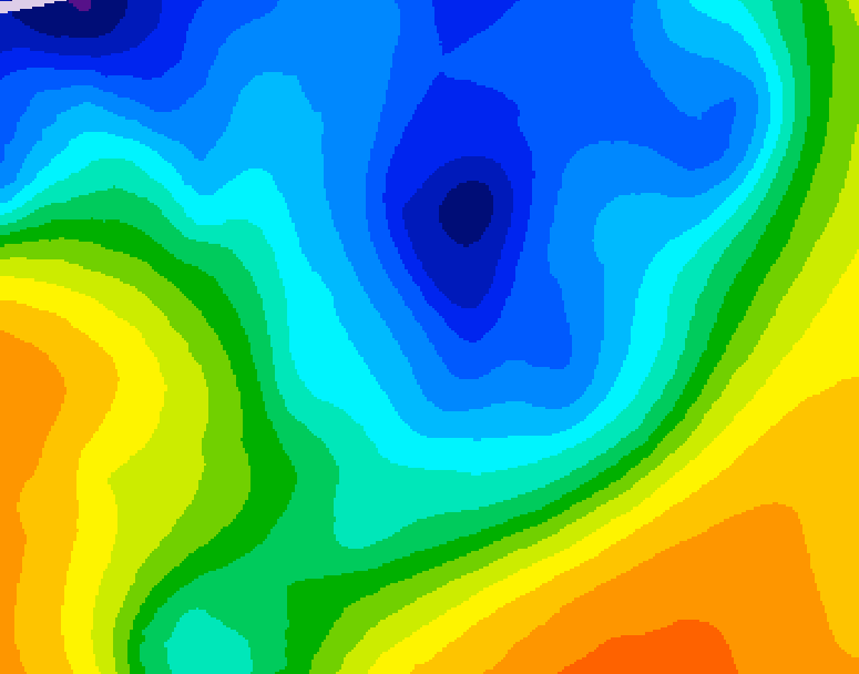 GDPS 500 millibar geopotential height 210 hour forecast chart for Canada based on 2024/12/02 1200Z data