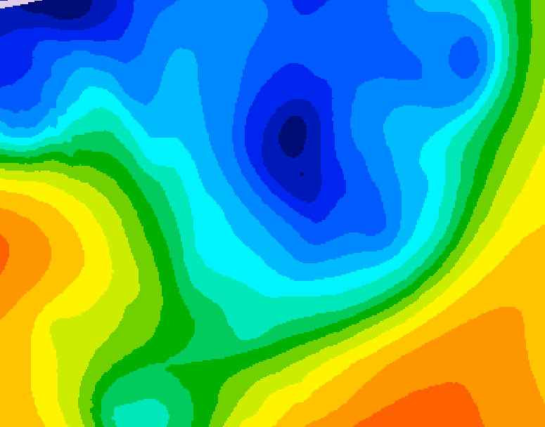 GDPS 500 millibar geopotential height 216 hour forecast chart for Canada based on 2024/12/02 1200Z data