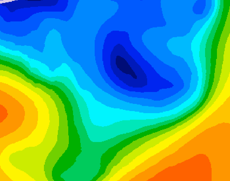 GDPS 500 millibar geopotential height 228 hour forecast chart for Canada based on 2024/12/02 1200Z data