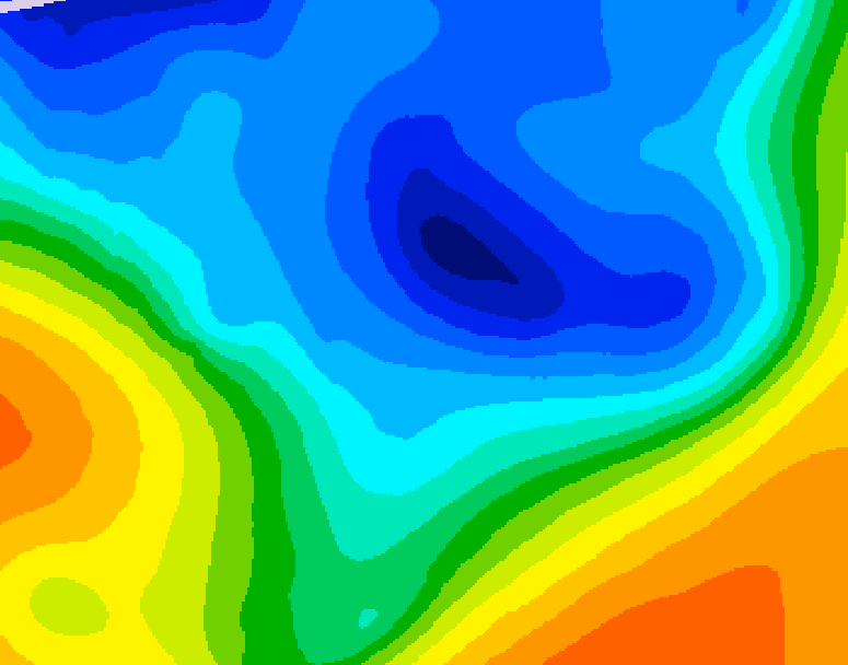 GDPS 500 millibar geopotential height 234 hour forecast chart for Canada based on 2024/12/02 1200Z data